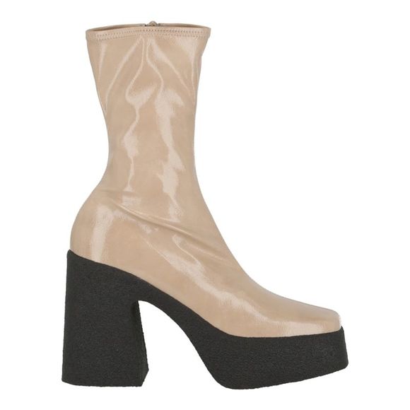 Stella McCartney Skyla Platform Boots Beige Womens - Picture 1 of 4